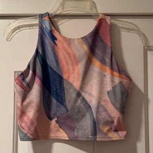 Athena Colorful Abstract Women's Crop Top